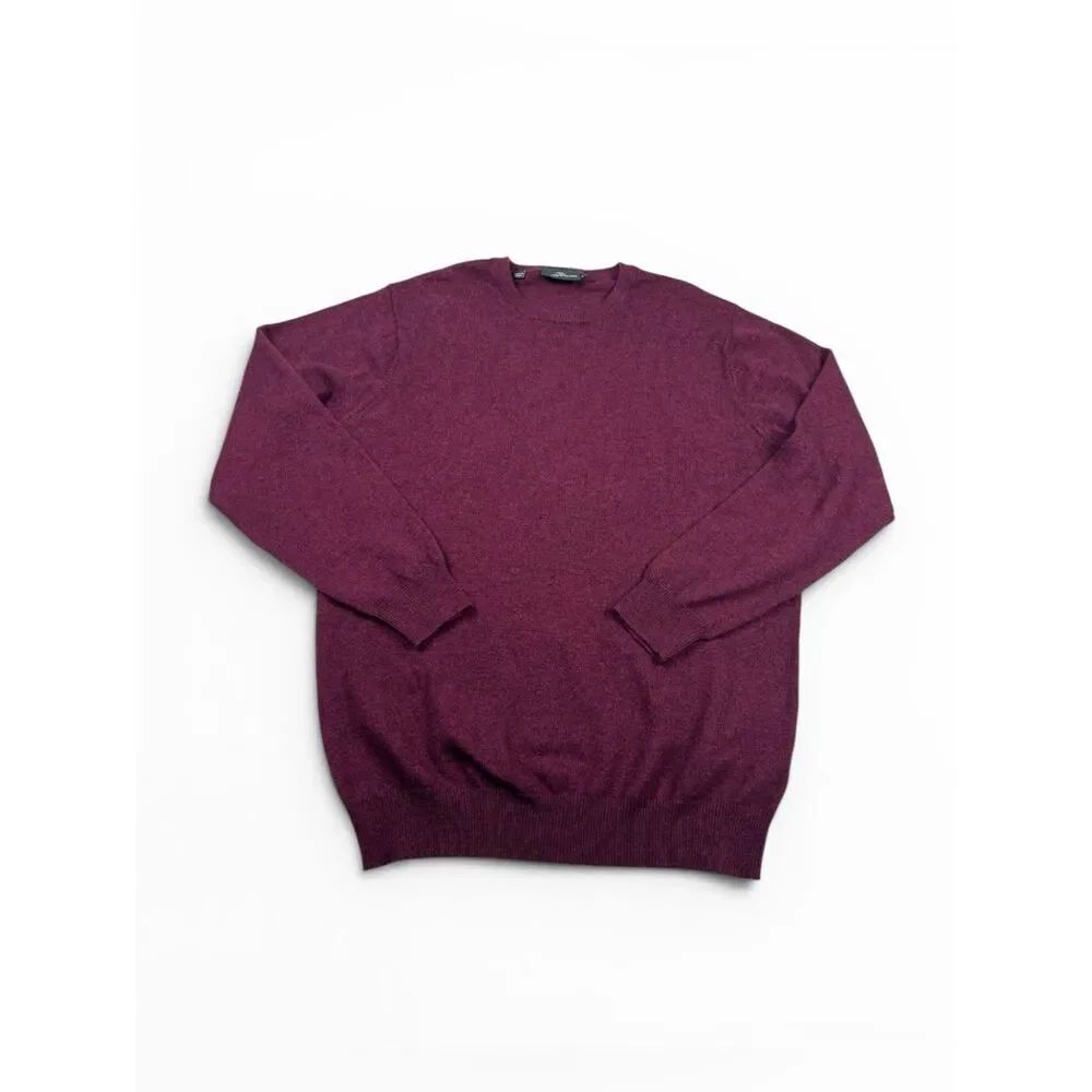 Rodd & Gunn Mens Wool Sweater Burgundy Classic Preppy Layering Knit Pullover L
